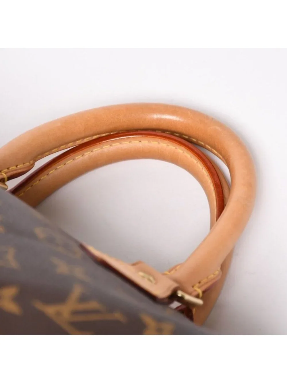 Louis Vuitton Speedy 25 Handbag Monogram Leather Brown Gold